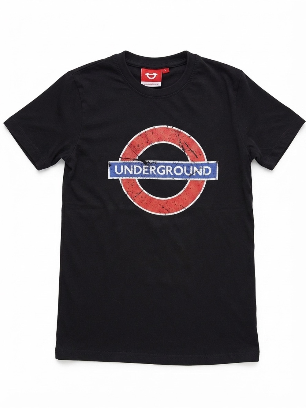 Official London Underground T-Shirt Black Distressed Graphic Tee TfL Unisex S